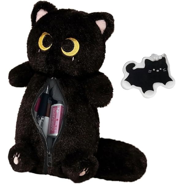 Amazon.co.jp: JUSTBOKU ペンケース 猫 筆箱 ぬいぐるみ ねこ